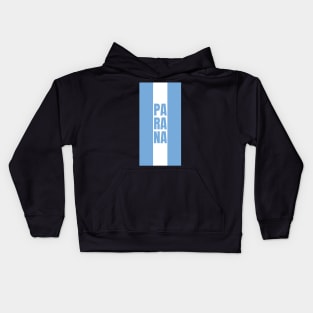 Parana in Argentina Glag Colors Vertical Kids Hoodie